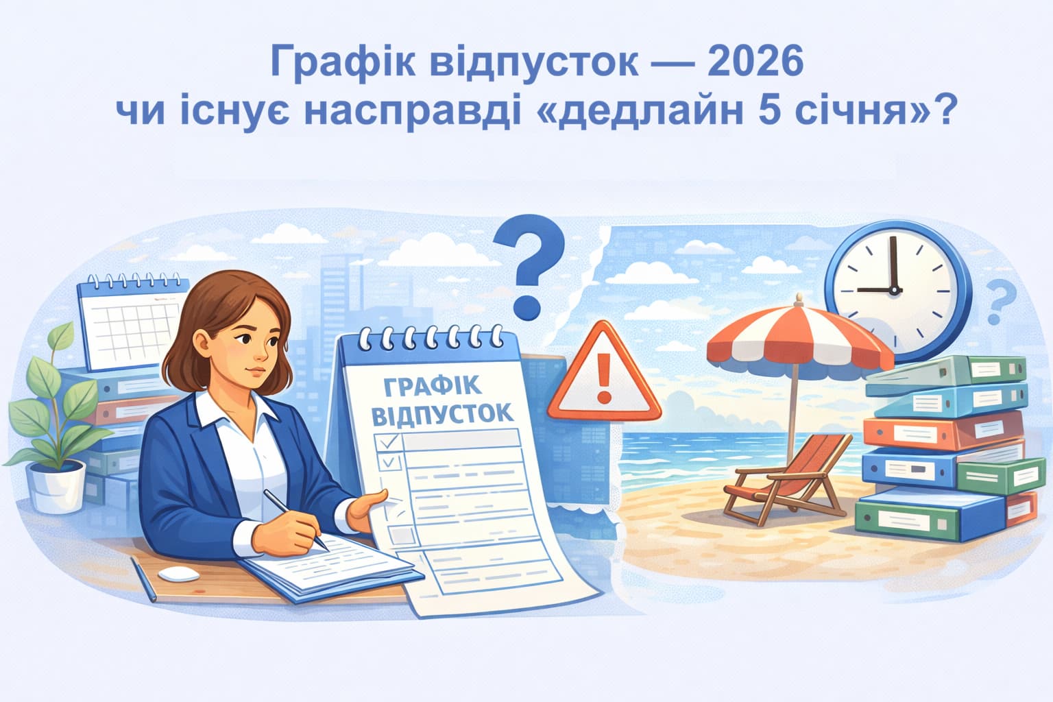 Графік відпусток — 2026: чи існує насправді «дедлайн 5 січня»? Графік відпусток — 2026: чи існує насправді «дедлайн 5 січня»?