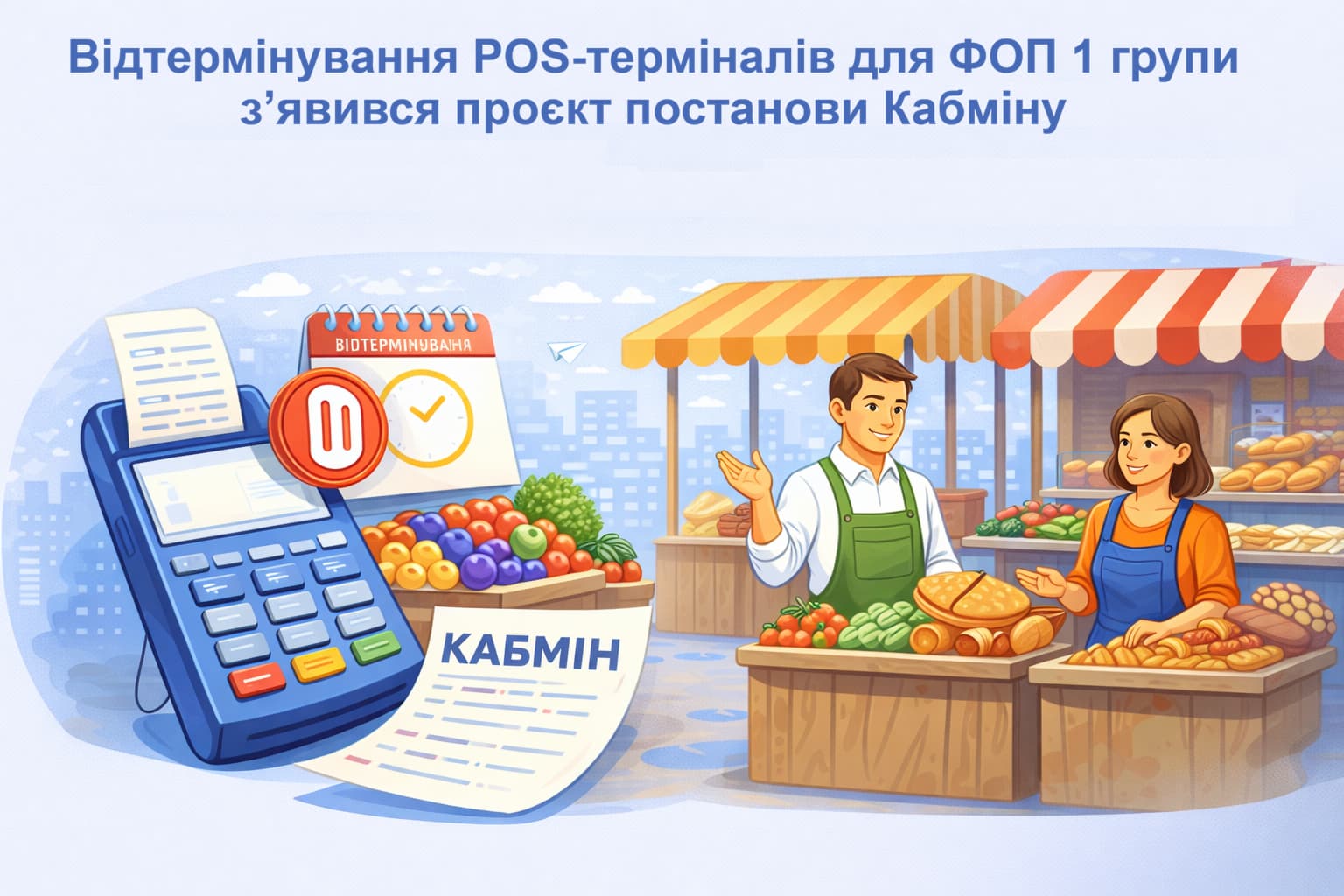 Відтермінування POS-терміналів для ФОП 1 групи: з’явився проєкт постанови Кабміну Відтермінування POS-терміналів для ФОП 1 групи: з’явився проєкт постанови Кабміну