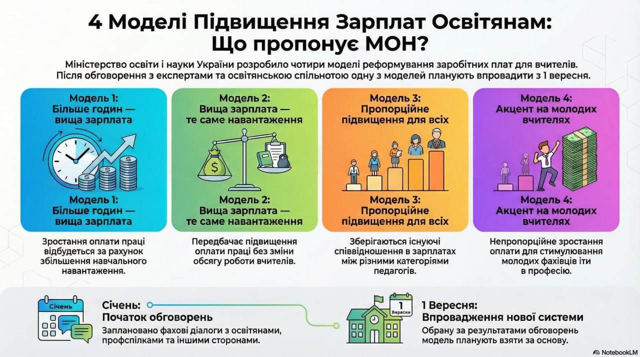 МОН винесе на обговорення чотири моделі підвищення заробітної плати вчителів МОН винесе на обговорення чотири моделі підвищення заробітної плати вчителів