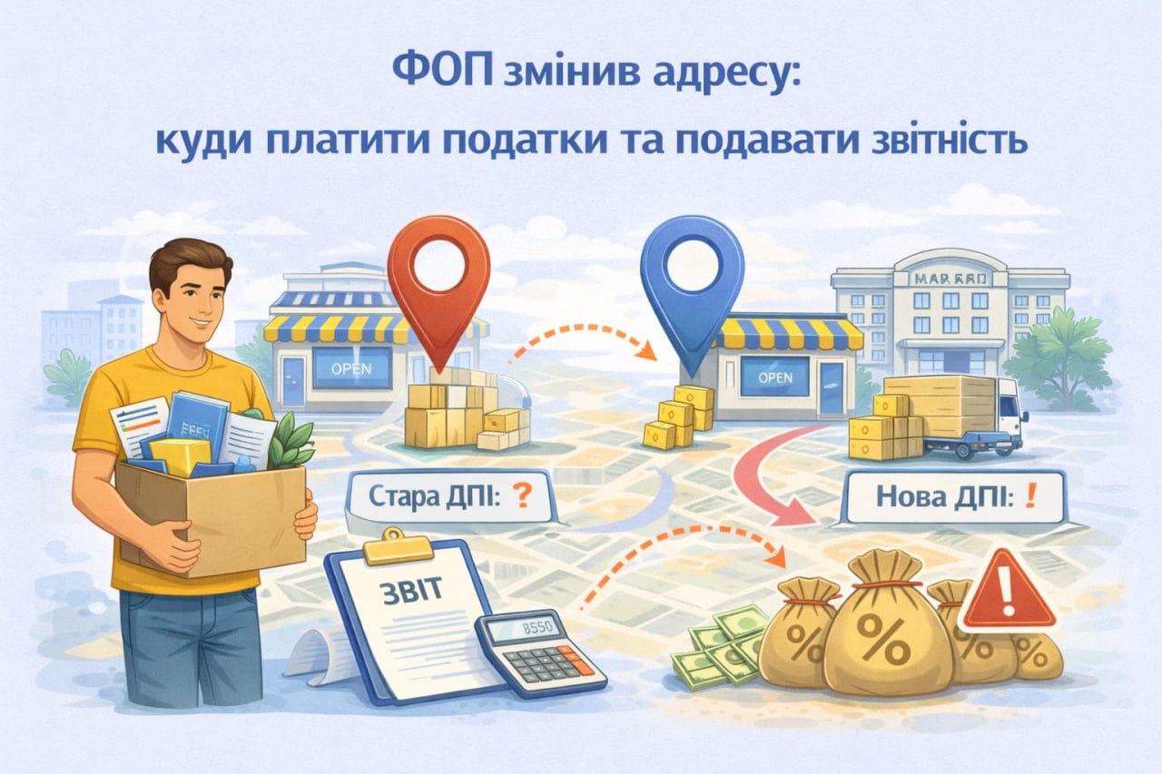 ФОП змінив адресу: куди платити податки та подавати звітність ФОП змінив адресу: куди платити податки та подавати звітність